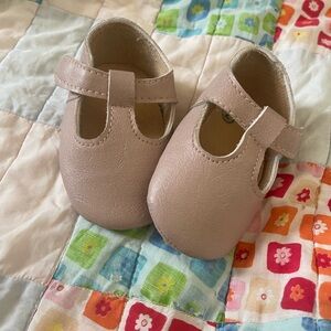 Pink Leather Baby Shoes